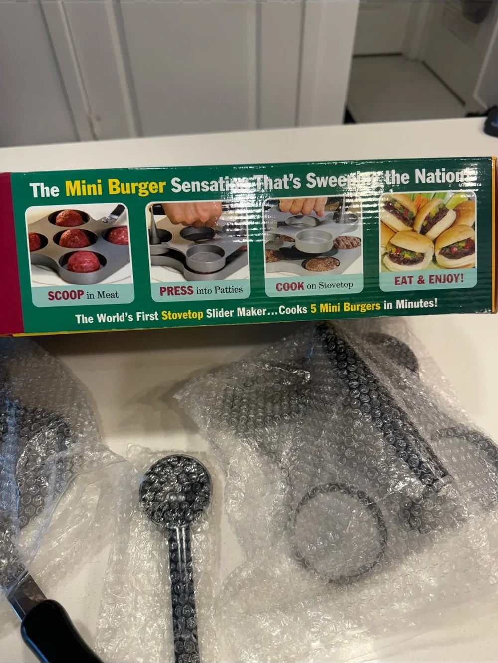 As Seen On TV Slider Station Mini Burger Maker - Black and Silver